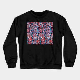 Abstract blue and red Crewneck Sweatshirt